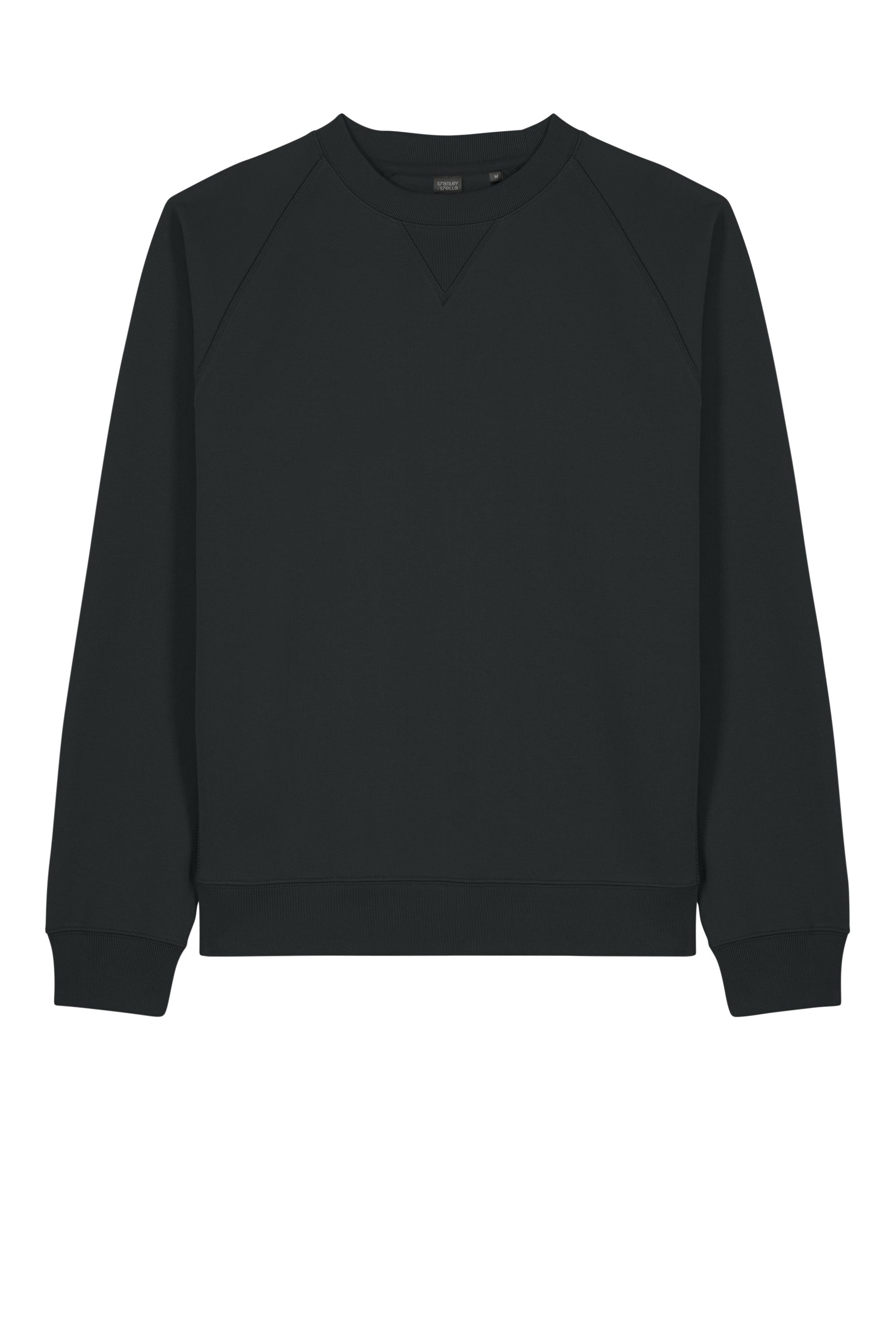 Stanley Stella SXU026 Mens Knoxer Crewneck Sweatshirt Black Flat Front