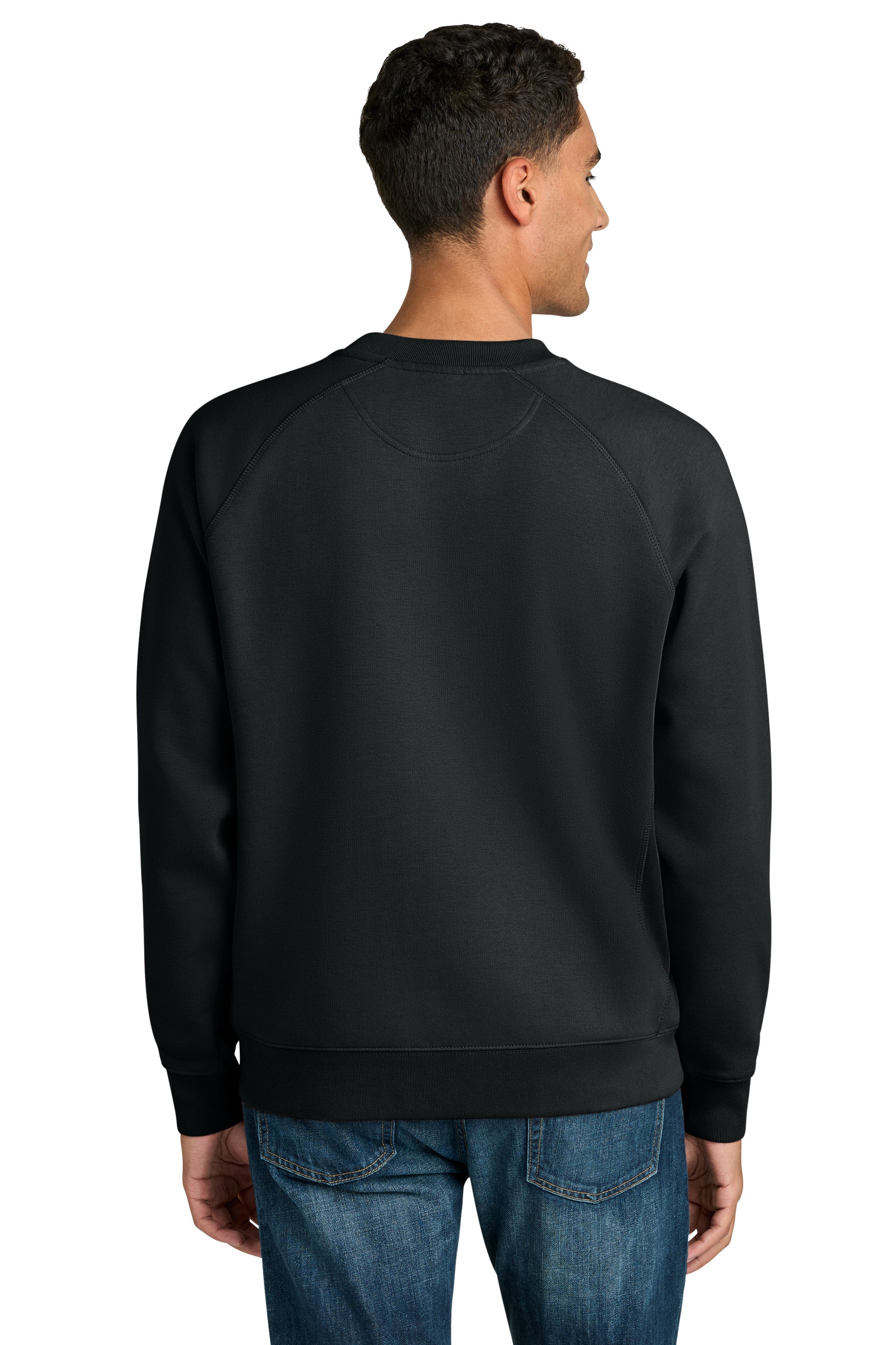 Stanley Stella SXU026 Mens Knoxer Crewneck Sweatshirt Black Model Back