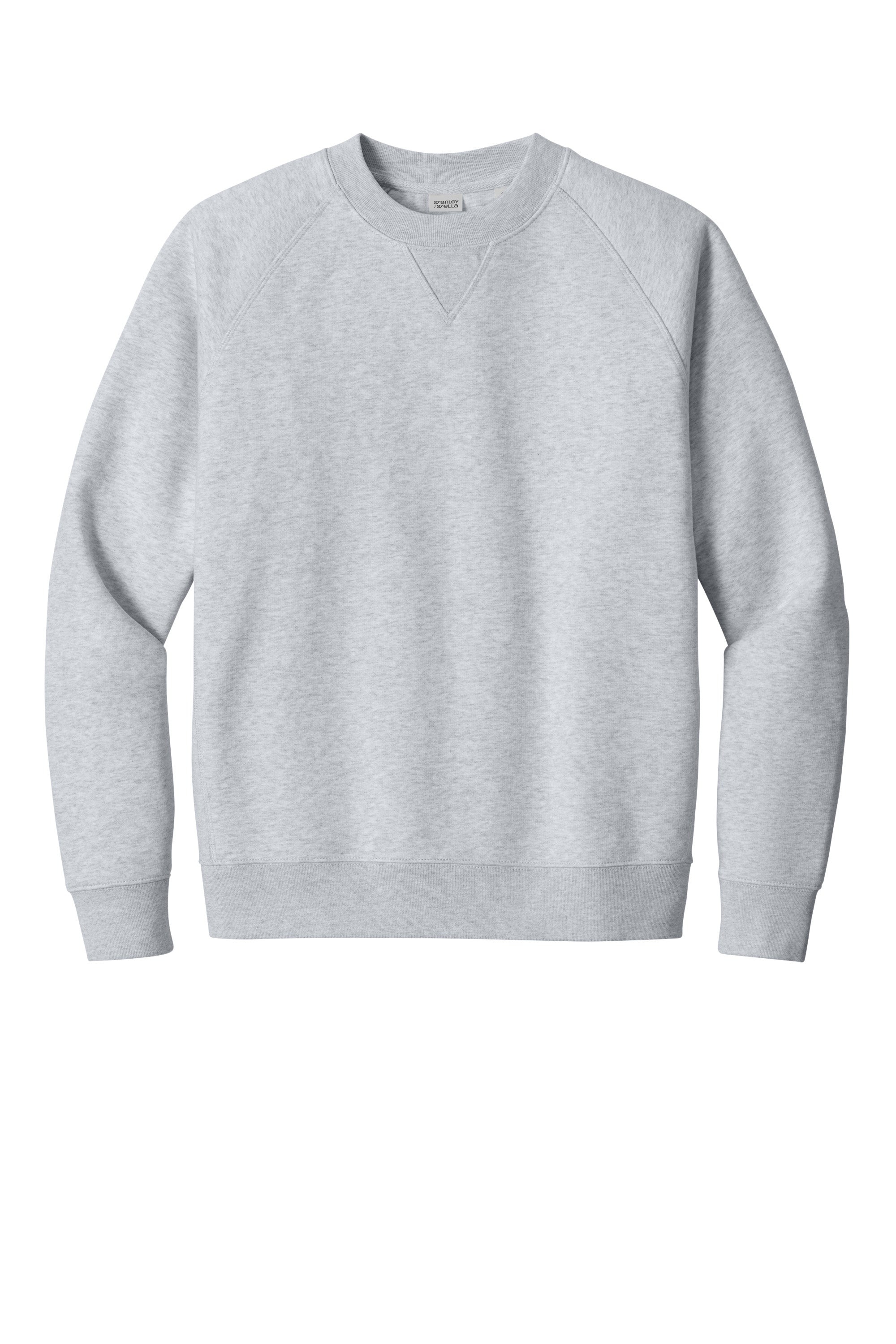 Stanley Stella SXU026 Mens Knoxer Crewneck Sweatshirt Heather Cool Grey Flat Front