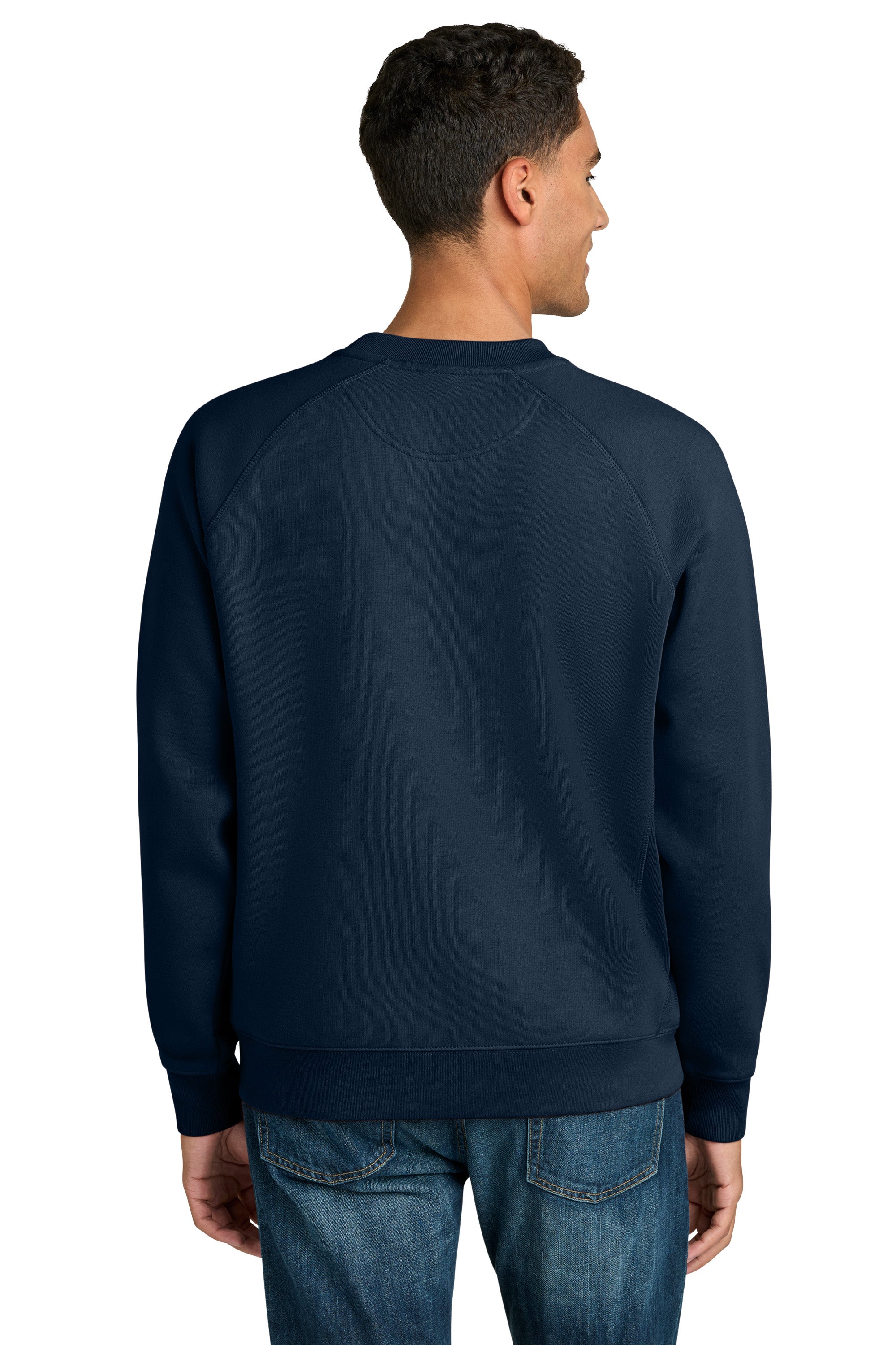 Stanley Stella SXU026 Mens Knoxer Crewneck Sweatshirt French Navy Blue Model Back