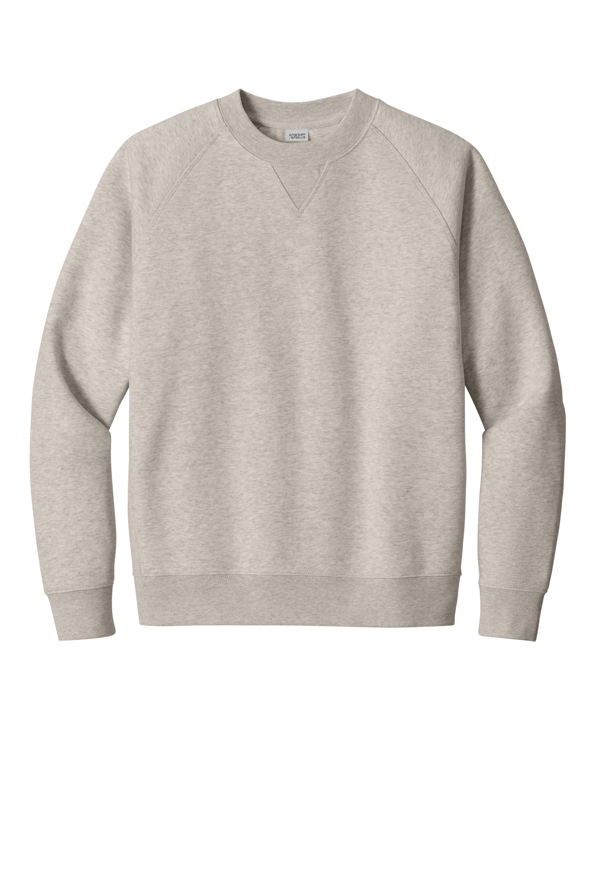Stanley Stella SXU026 Mens Knoxer Crewneck Sweatshirt Heather Haze Flat Front