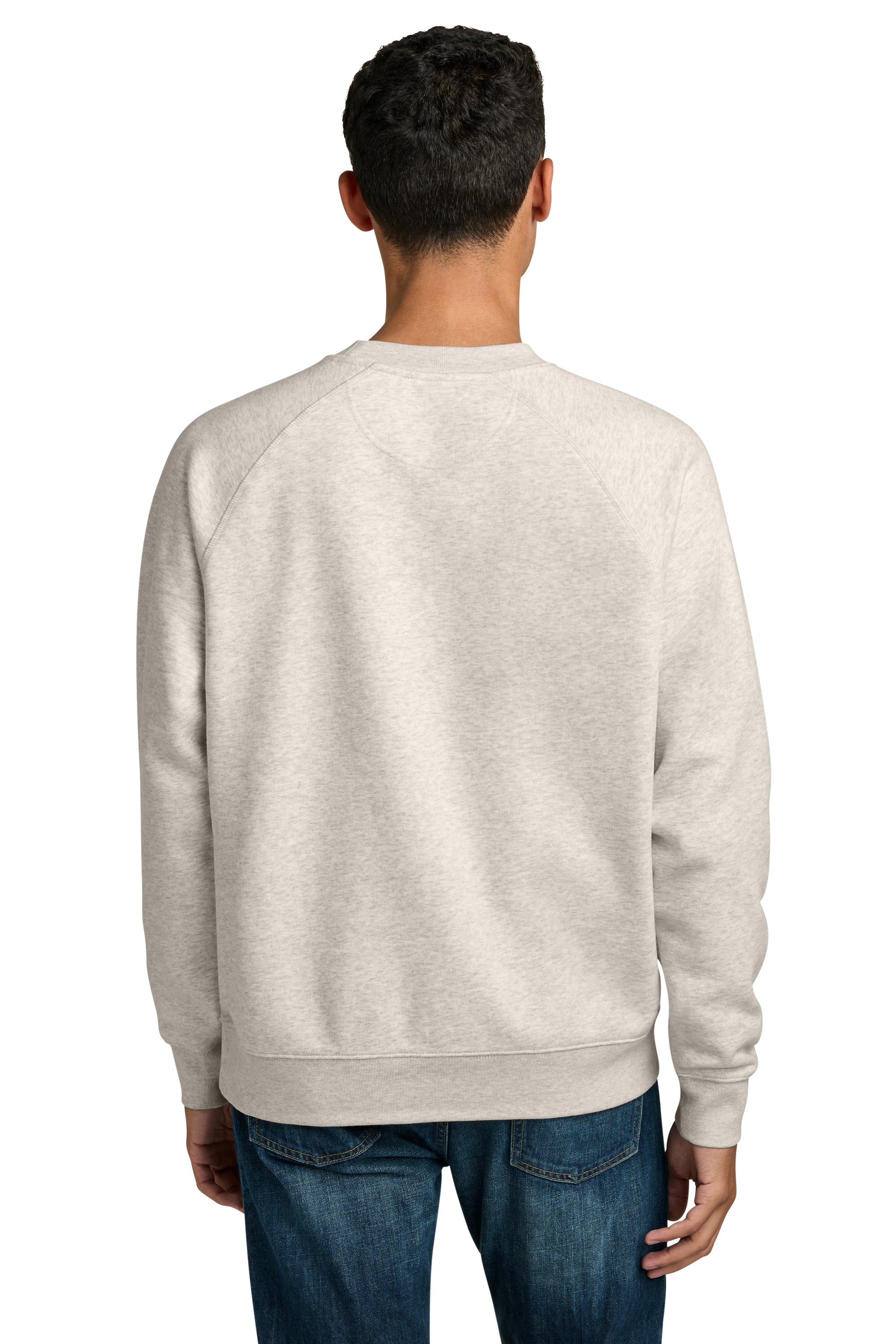 Stanley Stella SXU026 Mens Knoxer Crewneck Sweatshirt Heather Haze Model Back