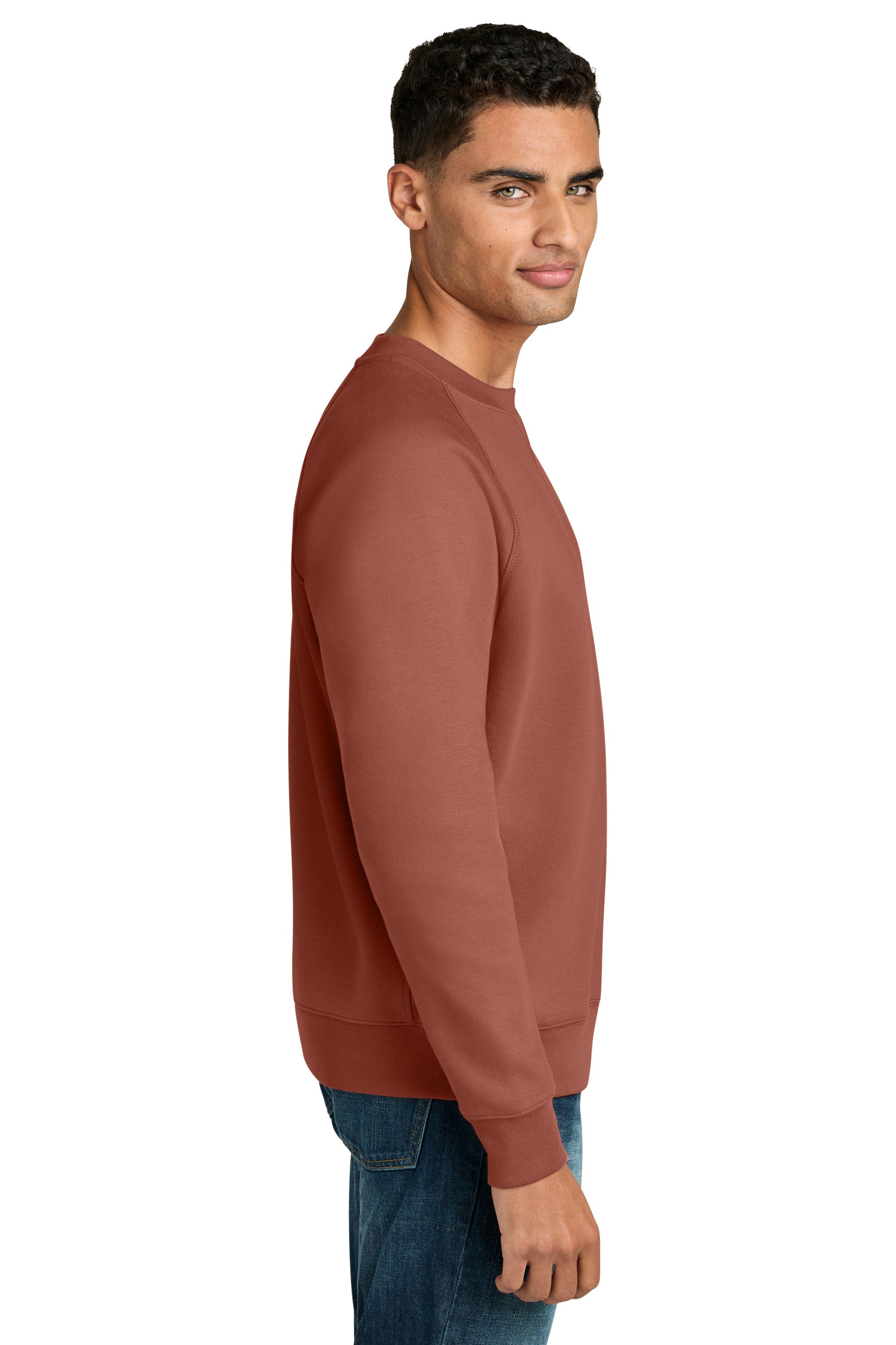 Stanley Stella SXU026 Mens Knoxer Crewneck Sweatshirt Heritage Brown Model Side