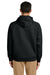 Stanley Stella SXU027 Mens Striker Hooded Sweatshirt Hoodie w/ Pouch Pocket Black Model Back