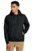 Stanley Stella SXU027 Mens Striker Hooded Sweatshirt Hoodie w/ Pouch Pocket Black Model Front