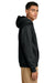 Stanley Stella SXU027 Mens Striker Hooded Sweatshirt Hoodie w/ Pouch Pocket Black Model Side