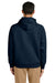 Stanley Stella SXU027 Mens Striker Hooded Sweatshirt Hoodie w/ Pouch Pocket French Navy Blue Model Back