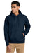 Stanley Stella SXU027 Mens Striker Hooded Sweatshirt Hoodie w/ Pouch Pocket French Navy Blue Model Front