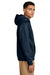 Stanley Stella SXU027 Mens Striker Hooded Sweatshirt Hoodie w/ Pouch Pocket French Navy Blue Model Side