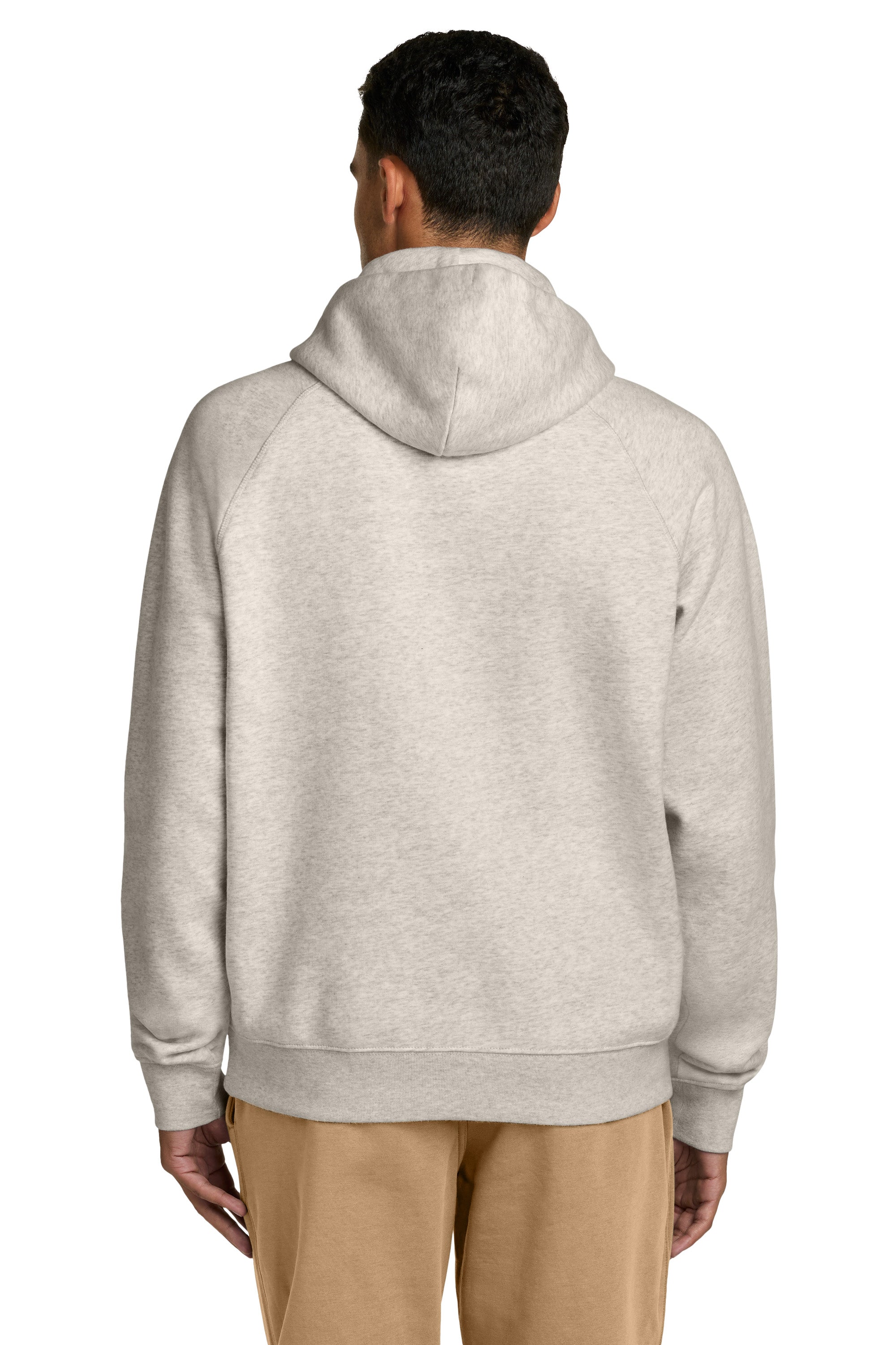 Stanley Stella SXU027 Mens Striker Hooded Sweatshirt Hoodie w/ Pouch Pocket Heather Haze Model Back