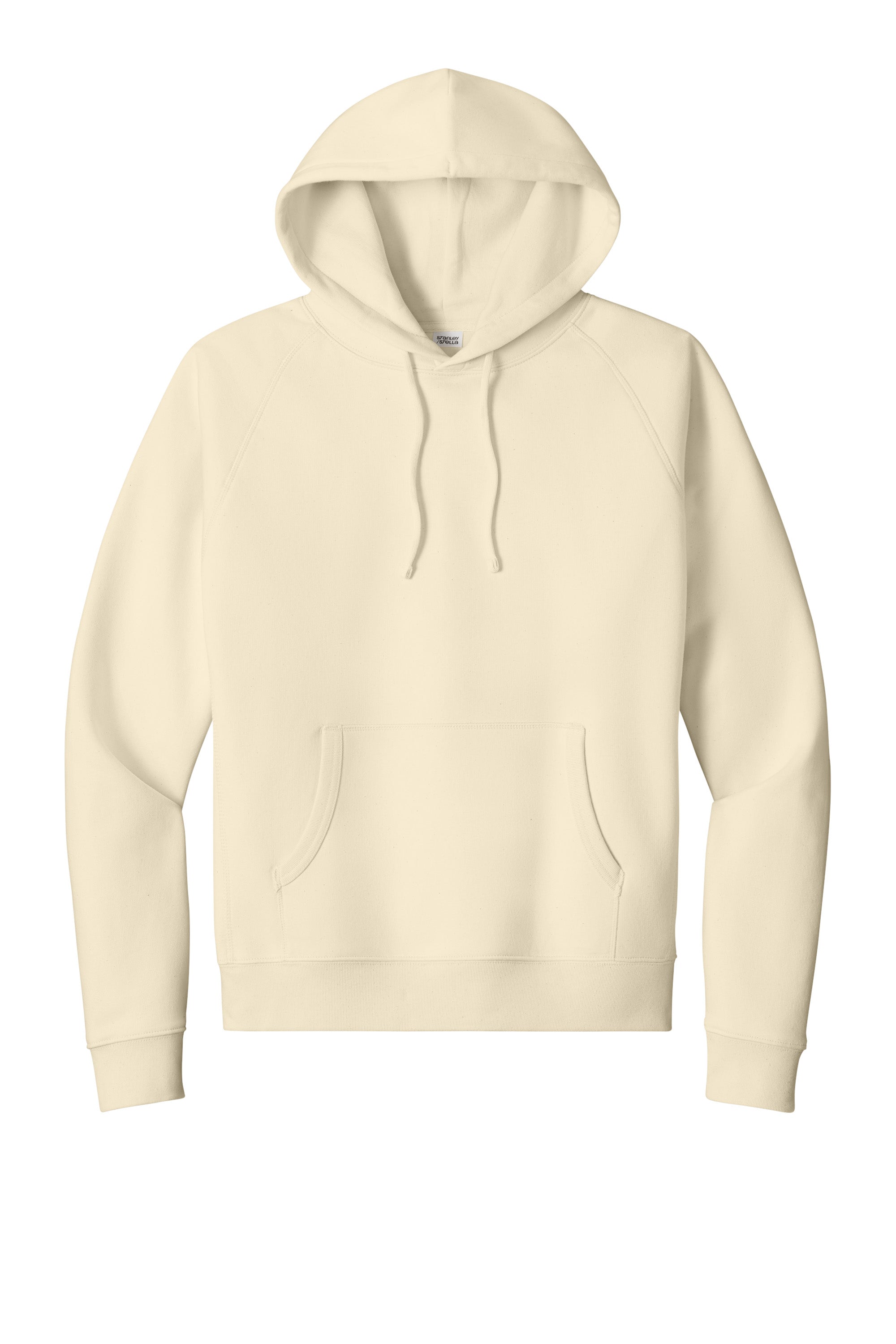 Stanley Stella SXU027 Mens Striker Hooded Sweatshirt Hoodie w/ Pouch Pocket Natural Raw Flat Front