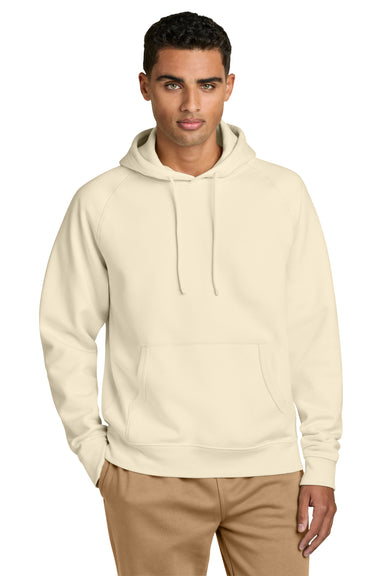 Stanley Stella SXU027 Mens Striker Hooded Sweatshirt Hoodie w/ Pouch Pocket Natural Raw Model Front