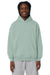 Stanley Stella SXU028 Mens Cooper Dry Hooded Sweatshirt Hoodie w/ Pouch Pocket Aloe Green Model Front