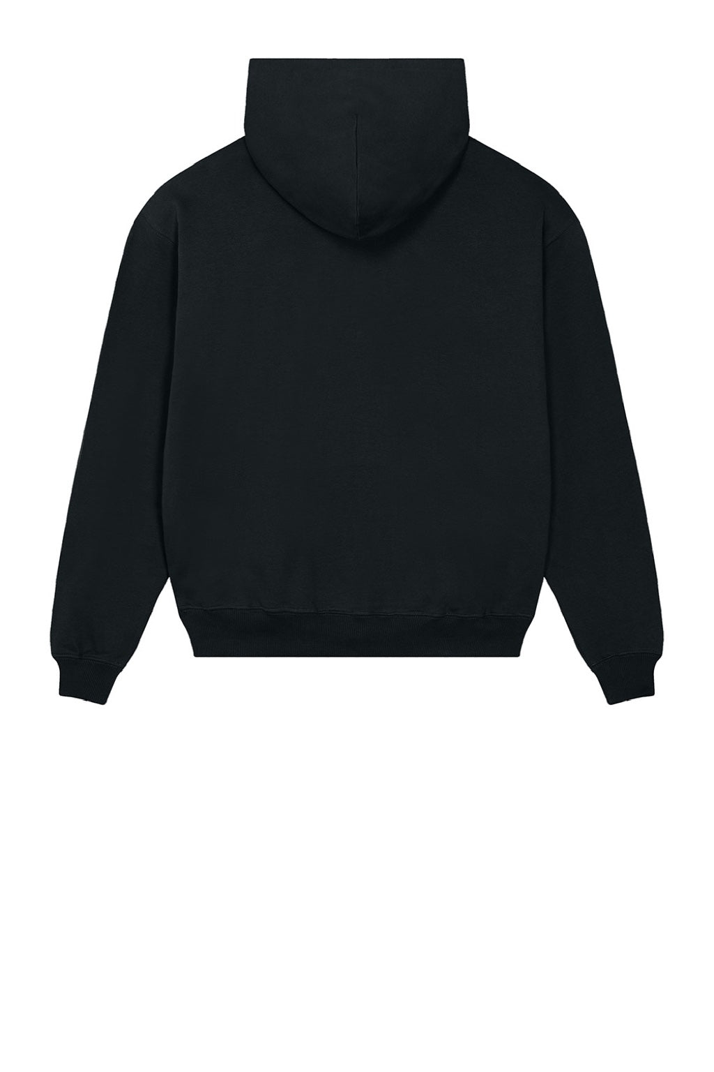 Stanley Stella SXU028 Mens Cooper Dry Hooded Sweatshirt Hoodie w/ Pouch Pocket Black Flat Back