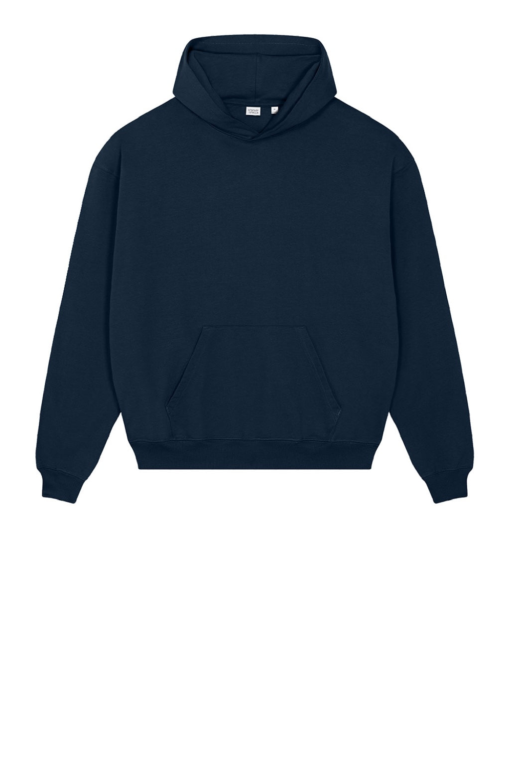 Stanley Stella SXU028 Mens Cooper Dry Hooded Sweatshirt Hoodie w/ Pouch Pocket French Navy Blue Flat Front