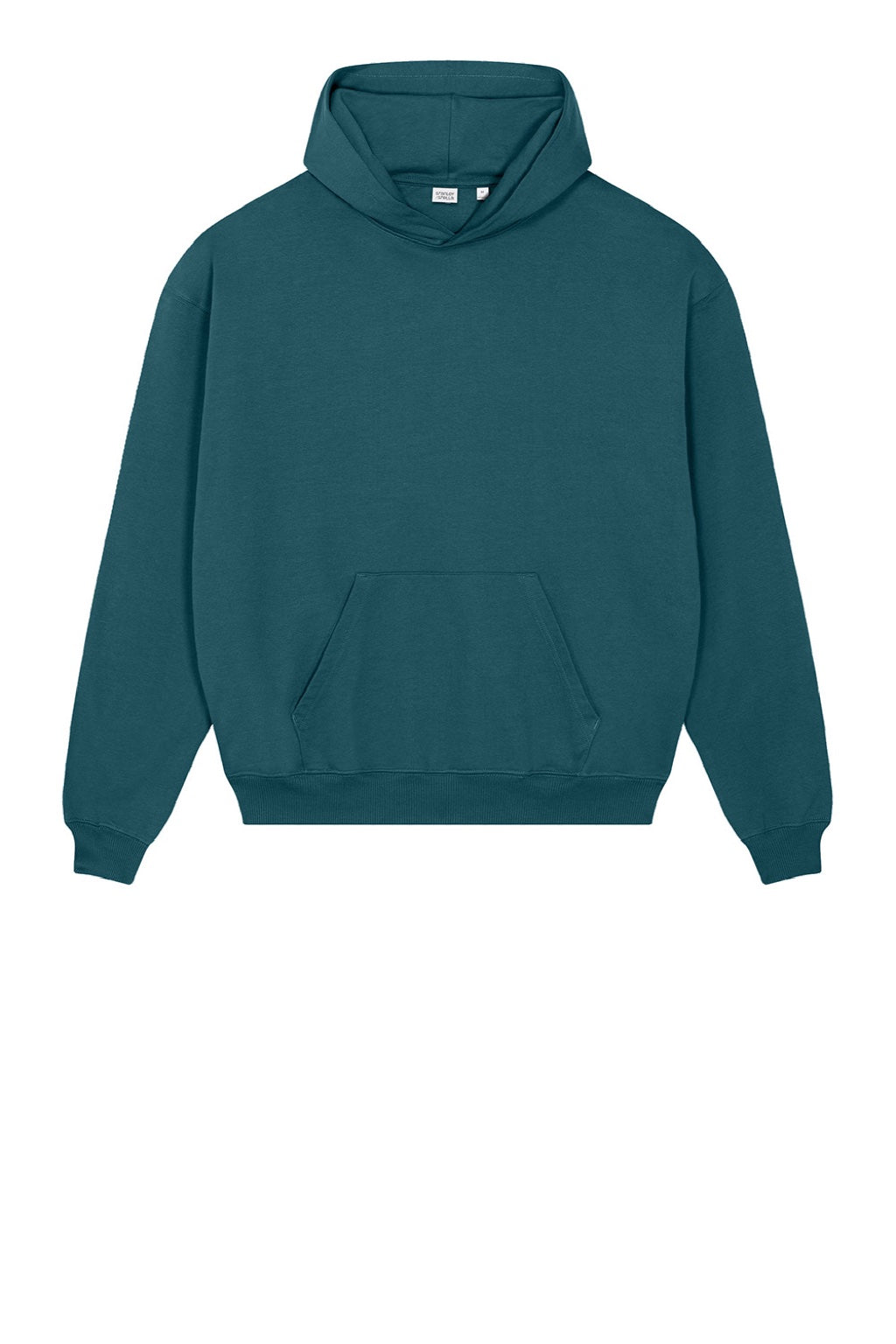 Stanley Stella SXU028 Mens Cooper Dry Hooded Sweatshirt Hoodie w/ Pouch Pocket Stargazer Blue Flat Front