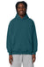 Stanley Stella SXU028 Mens Cooper Dry Hooded Sweatshirt Hoodie w/ Pouch Pocket Stargazer Blue Model Front
