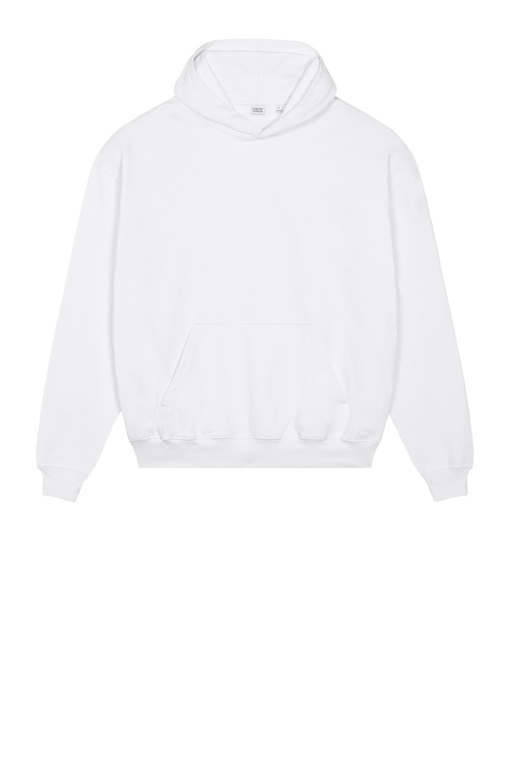 Stanley Stella SXU028 Mens Cooper Dry Hooded Sweatshirt Hoodie w/ Pouch Pocket White Flat Front