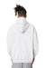 Stanley Stella SXU028 Mens Cooper Dry Hooded Sweatshirt Hoodie w/ Pouch Pocket White Model Back