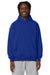 Stanley Stella SXU028 Mens Cooper Dry Hooded Sweatshirt Hoodie w/ Pouch Pocket Worker Blue Model Front
