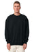 Stanley Stella SXU029 Mens Ledger Dry Crewneck Sweatshirt Black Model Front
