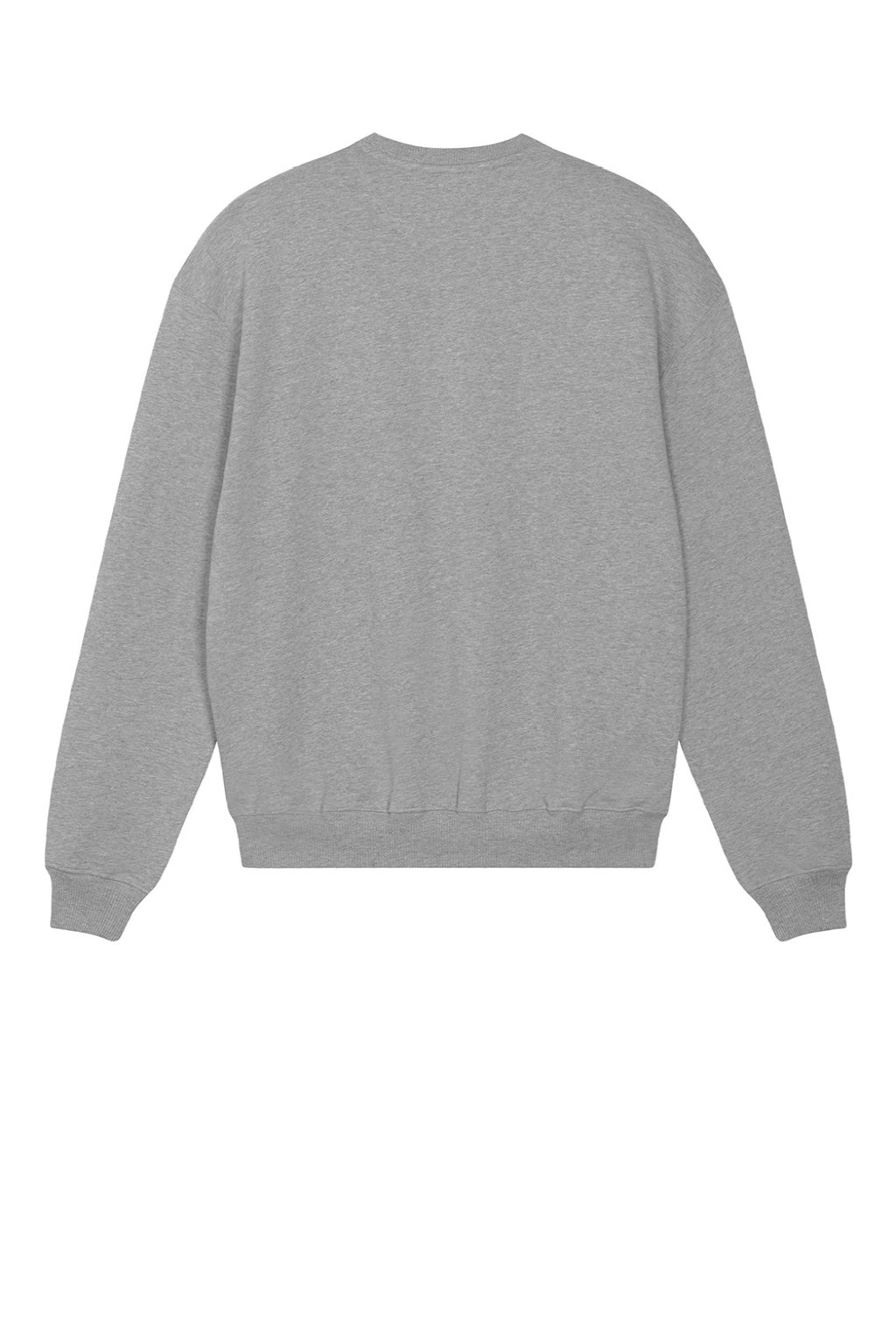 Stanley Stella SXU029 Mens Ledger Dry Crewneck Sweatshirt Heather Grey Flat Back