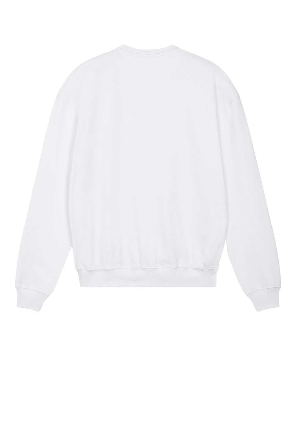 Stanley Stella SXU029 Mens Ledger Dry Crewneck Sweatshirt White Flat Back