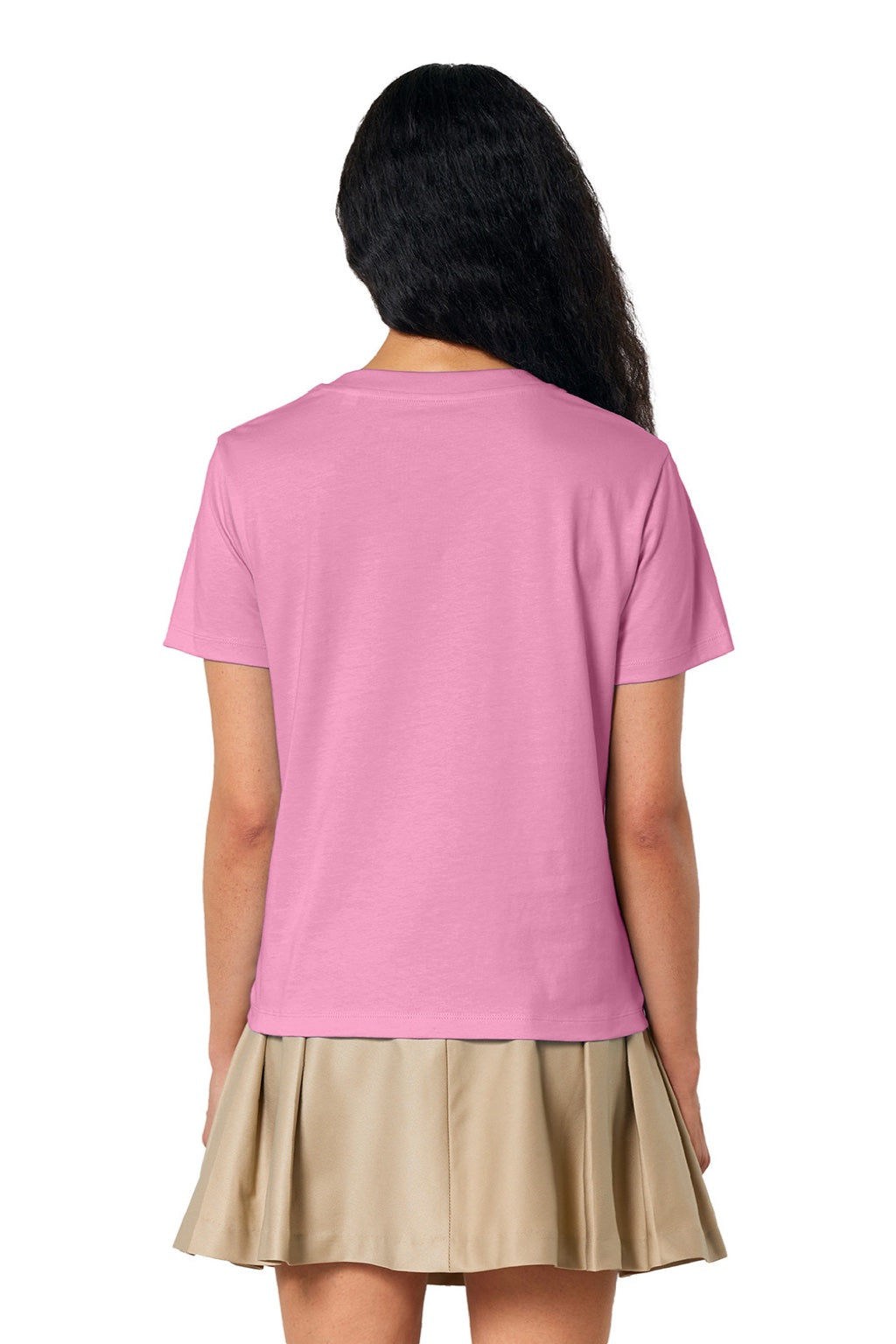 Stanley Stella SXW002 Womens Muser Short Sleeve Crewneck T-Shirt Bubble Pink Model Back