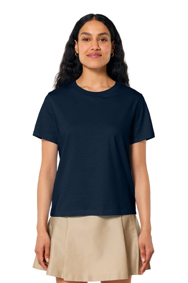Stanley Stella SXW002 Womens Muser Short Sleeve Crewneck T-Shirt French Navy Blue Model Front