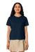 Stanley Stella SXW002 Womens Muser Short Sleeve Crewneck T-Shirt French Navy Blue Model Front