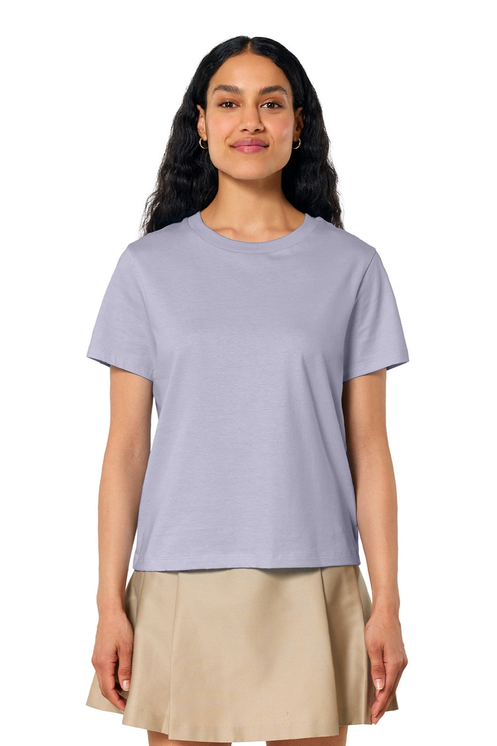 Stanley Stella SXW002 Womens Muser Short Sleeve Crewneck T-Shirt Lavender Purple Model Front