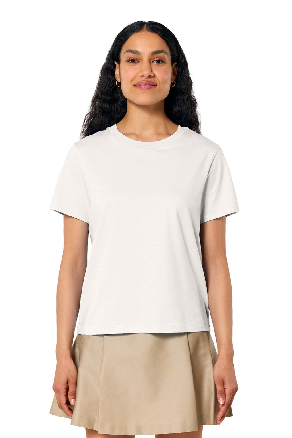 Stanley Stella SXW002 Womens Muser Short Sleeve Crewneck T-Shirt Off White Model Front