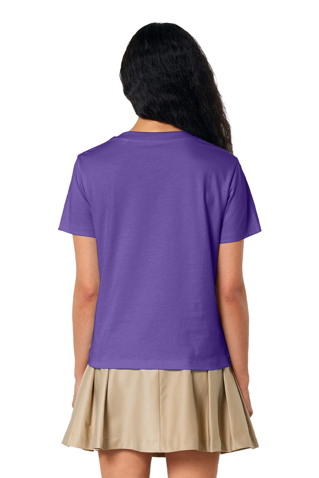 Stanley Stella SXW002 Womens Muser Short Sleeve Crewneck T-Shirt Purple Love Model Back