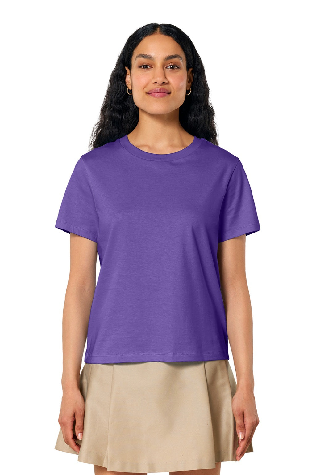 Stanley Stella SXW002 Womens Muser Short Sleeve Crewneck T-Shirt Purple Love Model Front