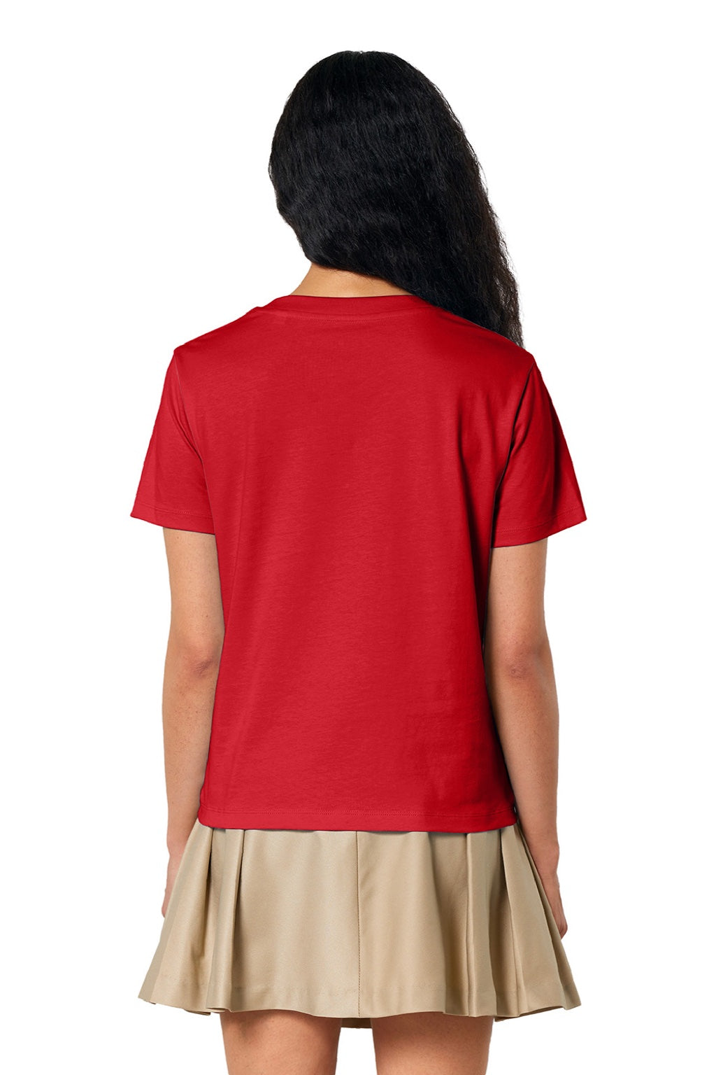 Stanley Stella SXW002 Womens Muser Short Sleeve Crewneck T-Shirt Red Model Back