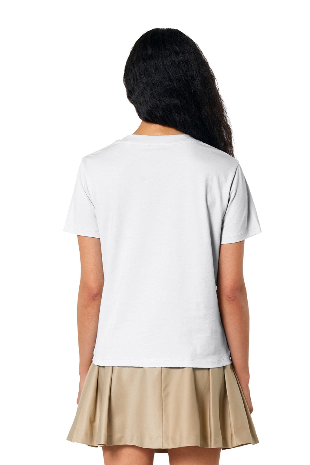Stanley Stella SXW002 Womens Muser Short Sleeve Crewneck T-Shirt White Model Back