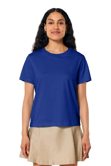 Stanley Stella SXW002 Womens Muser Short Sleeve Crewneck T-Shirt Worker Blue Model Front