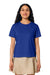 Stanley Stella SXW002 Womens Muser Short Sleeve Crewneck T-Shirt Worker Blue Model Front
