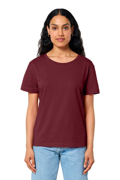 Stanley Stella SXW008 Womens Serena Short Sleeve Scoop Neck T-Shirt Burgundy Model Front