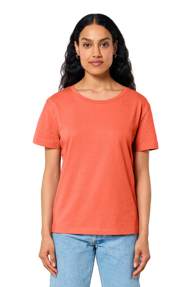 Stanley Stella SXW008 Womens Serena Short Sleeve Scoop Neck T-Shirt Fiesta Orange Model Front