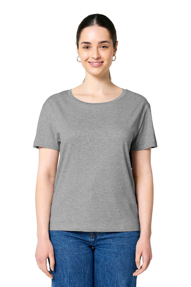 Stanley Stella SXW008 Womens Serena Short Sleeve Scoop Neck T-Shirt Heather Grey Model Front