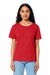Stanley Stella SXW008 Womens Serena Short Sleeve Scoop Neck T-Shirt Red Model Front