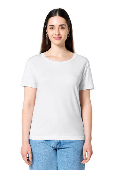 Stanley Stella SXW008 Womens Serena Short Sleeve Scoop Neck T-Shirt White Model Front