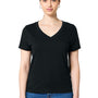 Stanley Stella Womens Isla Short Sleeve V-Neck T-Shirt - Black