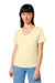 Stanley Stella SXW032 Womens Isla Short Sleeve V-Neck T-Shirt Butter Yellow Model Front