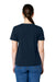 Stanley Stella SXW032 Womens Isla Short Sleeve V-Neck T-Shirt French Navy Blue Model Back