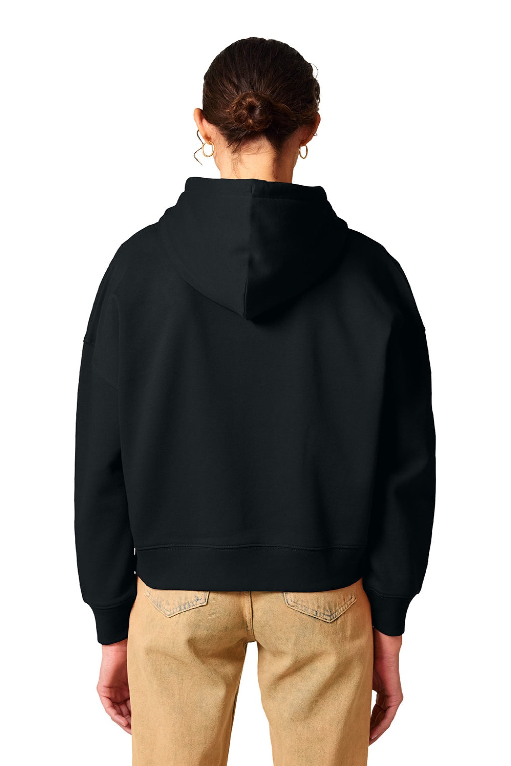 Stanley Stella SXW035 Womens Nora Hooded Sweatshirt Hoodie Black Model Back