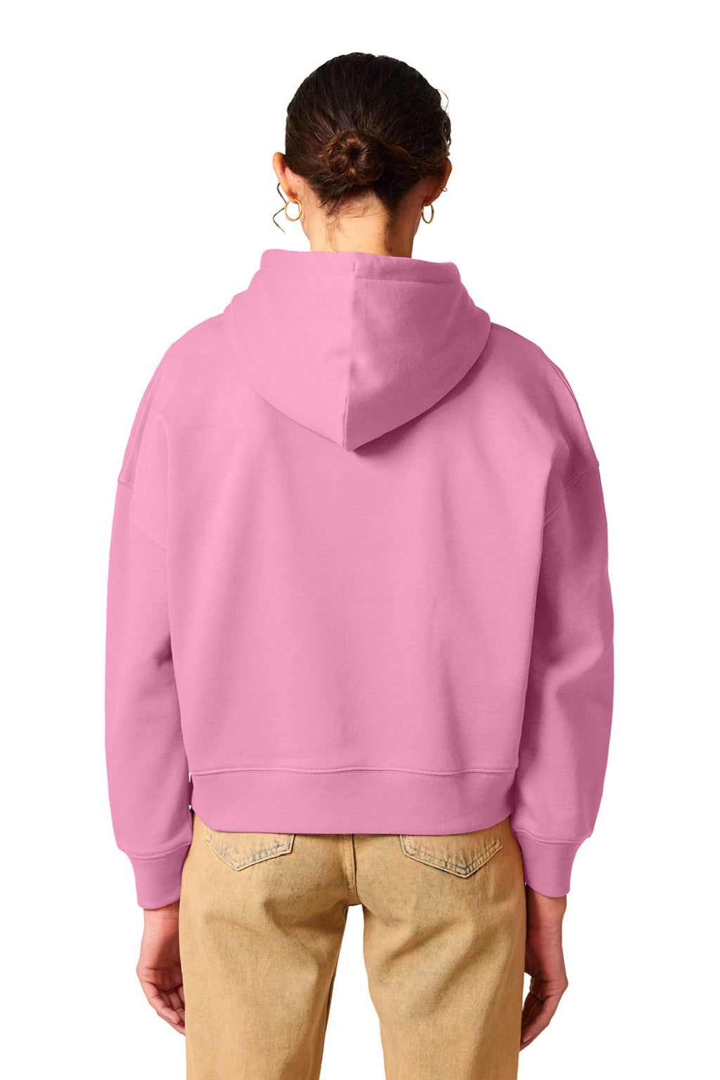 Stanley Stella SXW035 Womens Nora Hooded Sweatshirt Hoodie Bubble Pink Model Back