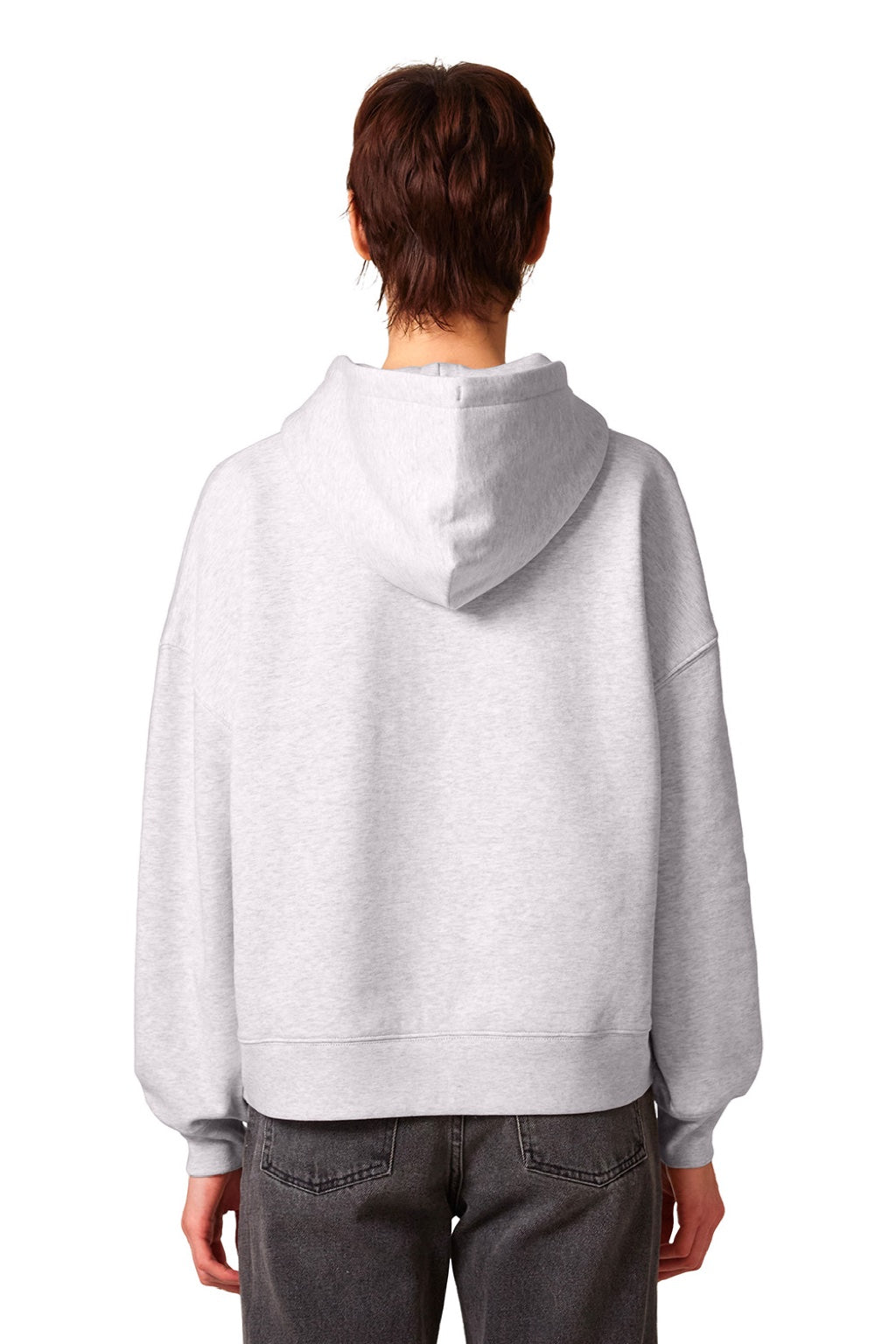 Stanley Stella SXW035 Womens Nora Hooded Sweatshirt Hoodie Heather Cool Grey Model Back