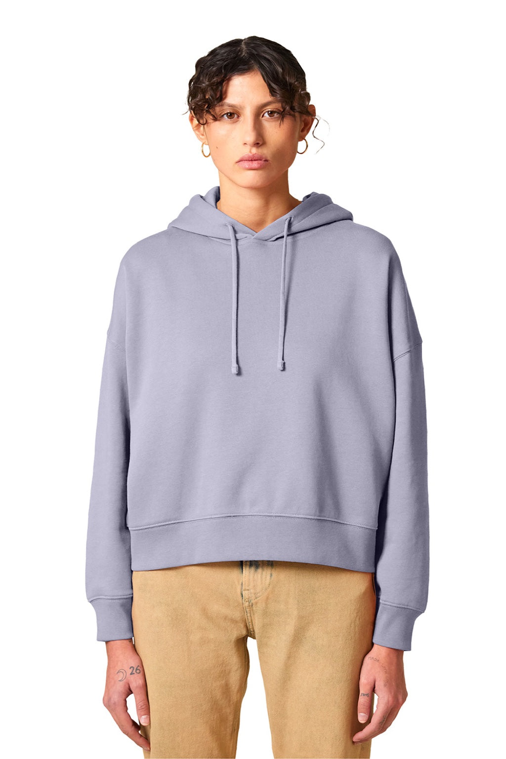 Stanley Stella SXW035 Womens Nora Hooded Sweatshirt Hoodie Lavender Purple Model Front